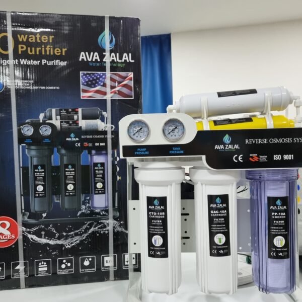 فلتر أفا زلال 8 مراحل وساعتي ضغط
